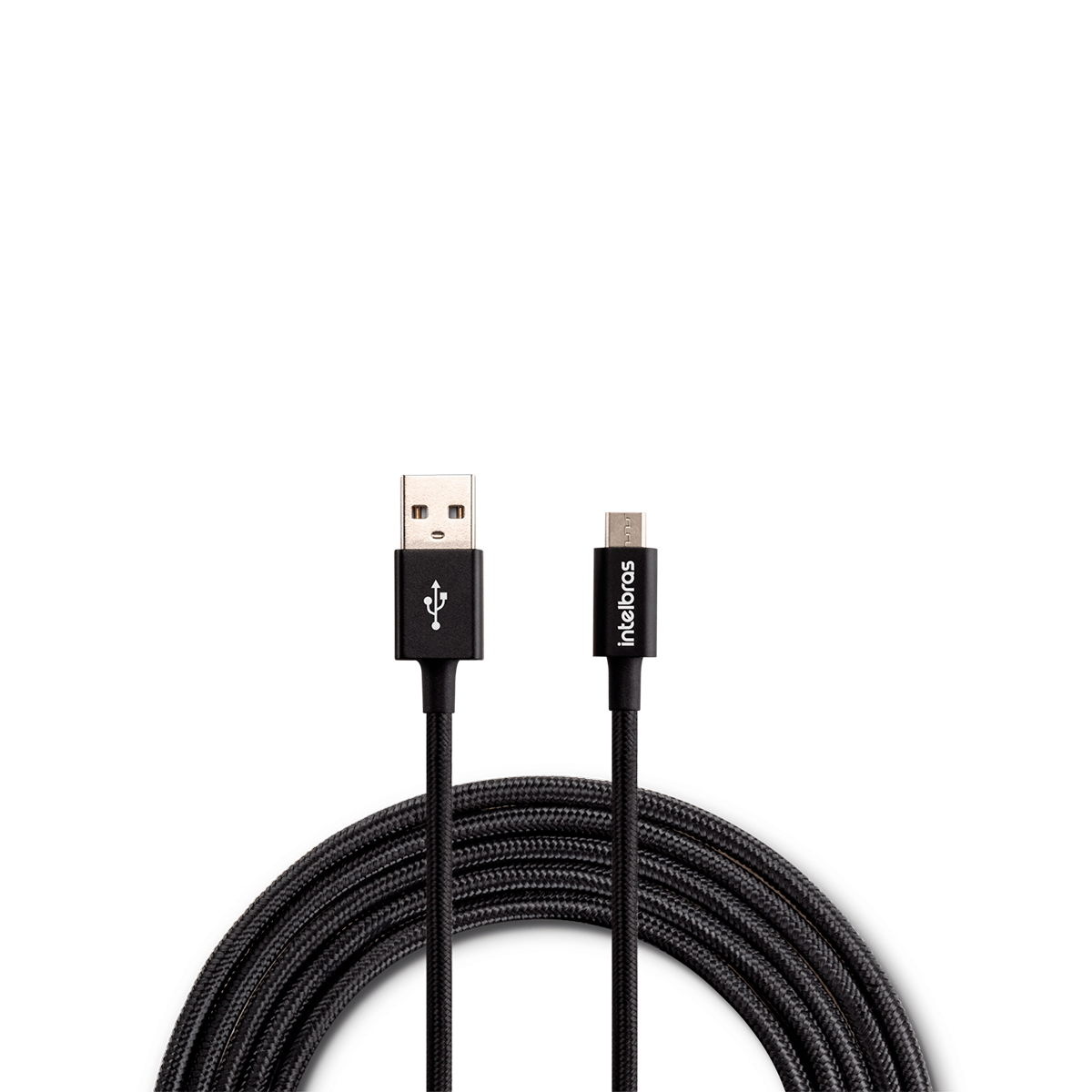 Cabo Micro USB 1,5m Nylon Preto Intelbras EUAB 15NP