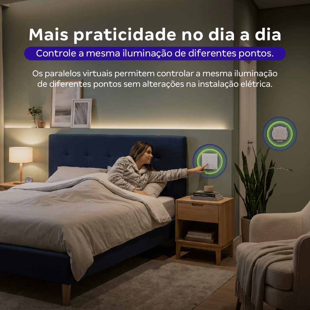Interruptor Inteligente Zigbee Touch 6 Botões EIZ 1006 Preto Intelbras