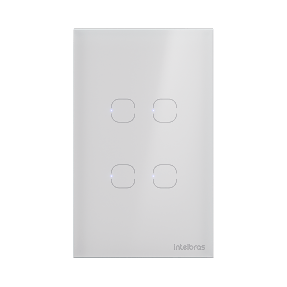 Interruptor Inteligente Touch Zigbee EIZ 1004S Branco Intelbras