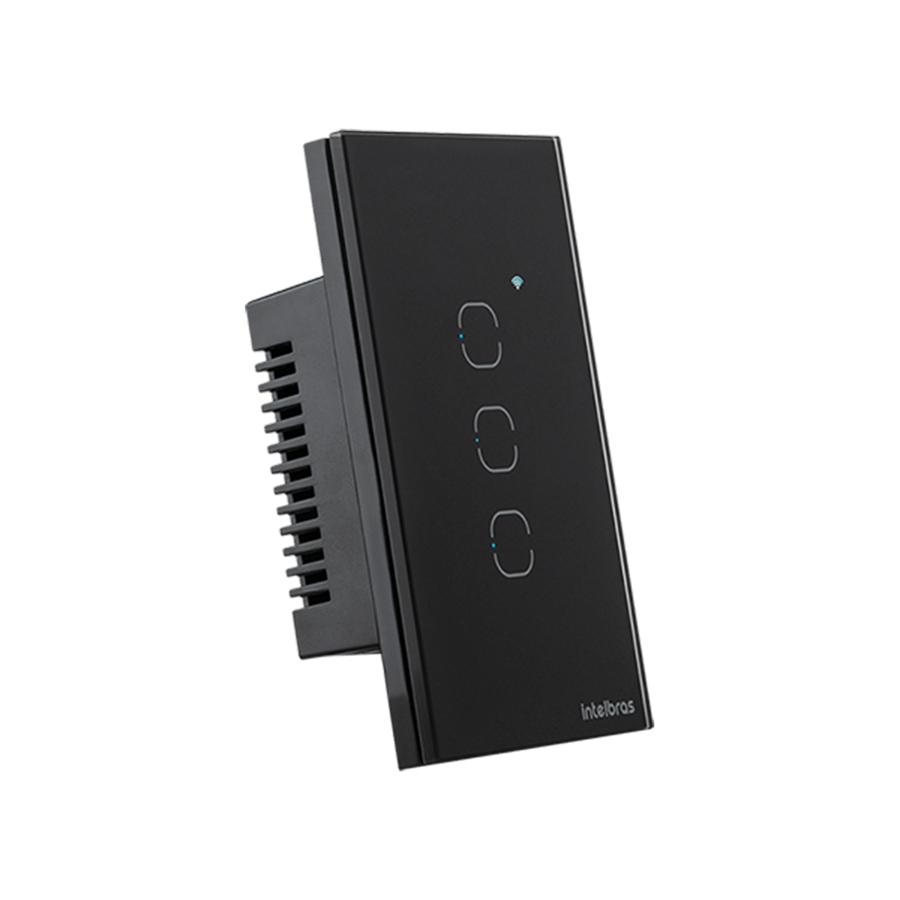Interruptor inteligente Wi-Fi Touch Smart Zigbee 3 teclas Preto EZS 1003 Intelbras