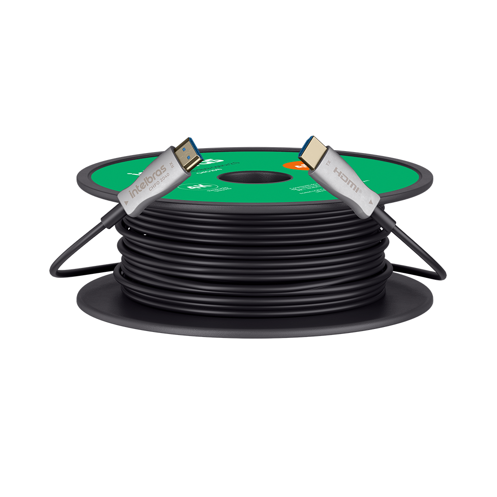 Cabo HDMI Fibra óptica 2.0 CHFO 2040 Intelbras