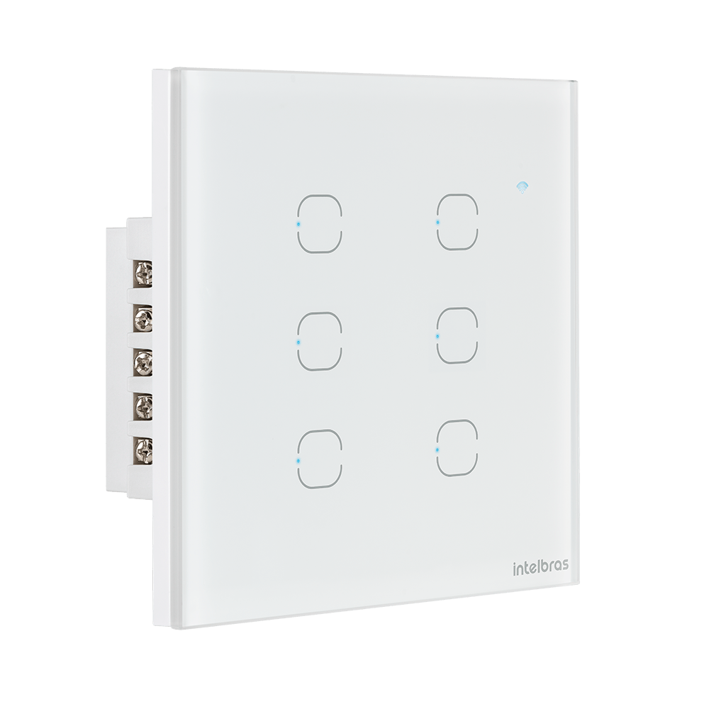 Interruptor Smart Wi-Fi Touch 6 teclas EWS 1006 Branco Intelbras