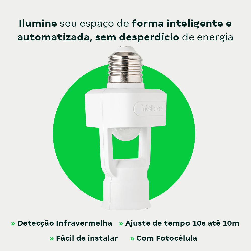 Sensor de Presença para Iluminação Intelbras ESPI 360 S