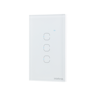 Interruptor Inteligente Wi-Fi Touch 3 teclas Branco EIW 1003 Intelbras