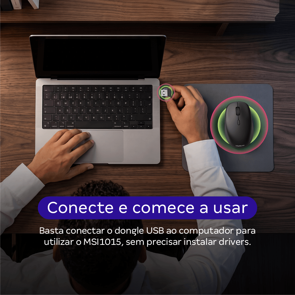 Mouse sem Fio Intelbras MSI1015 Preto