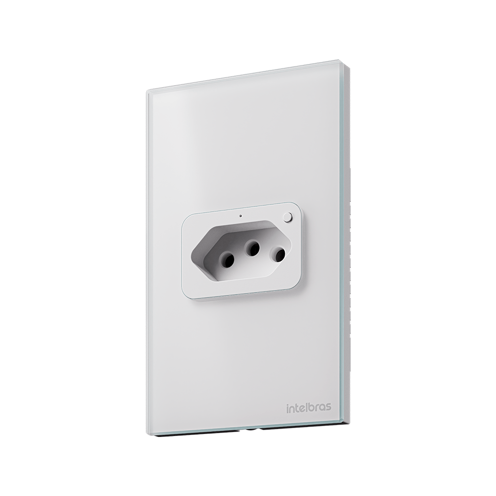Tomada Inteligente Wifi 1 Tomada 10A E 20A ETW 1001+ Intelbras Branco