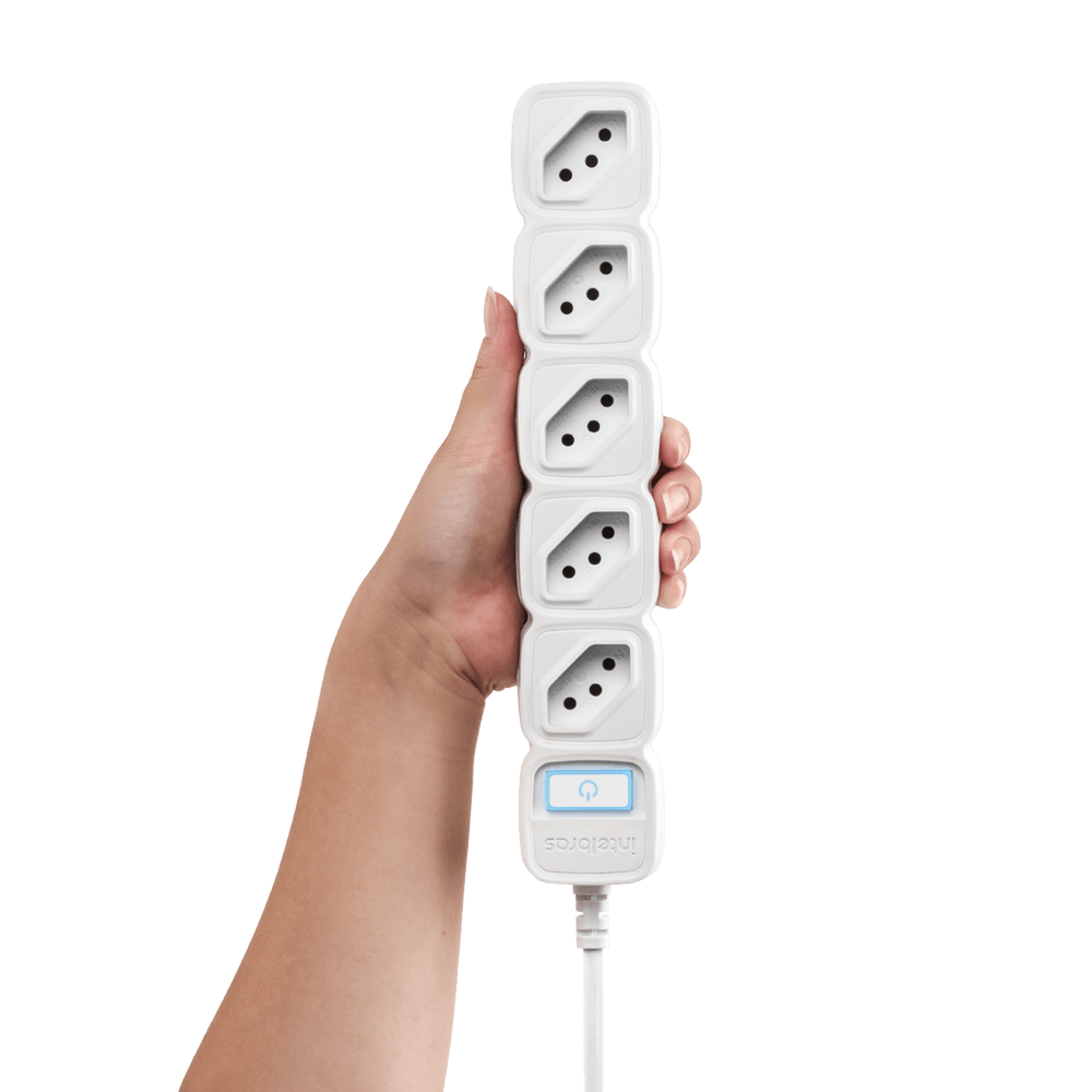 Protetor Eletrônico Inteligente com 5 Tomadas EWS 305 Branco Intelbras