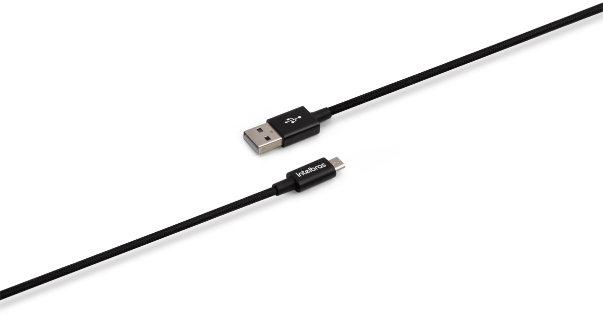 Cabo Micro USB 1,5m Nylon Preto Intelbras EUAB 15NP