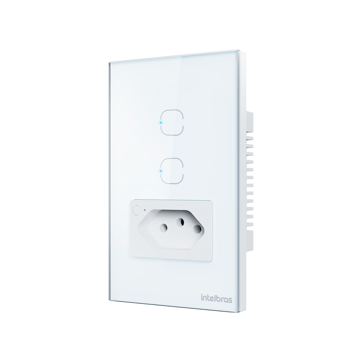 Tomada com 2 Interruptores Inteligentes Wi-fi ETS 2002 Branco Intelbras