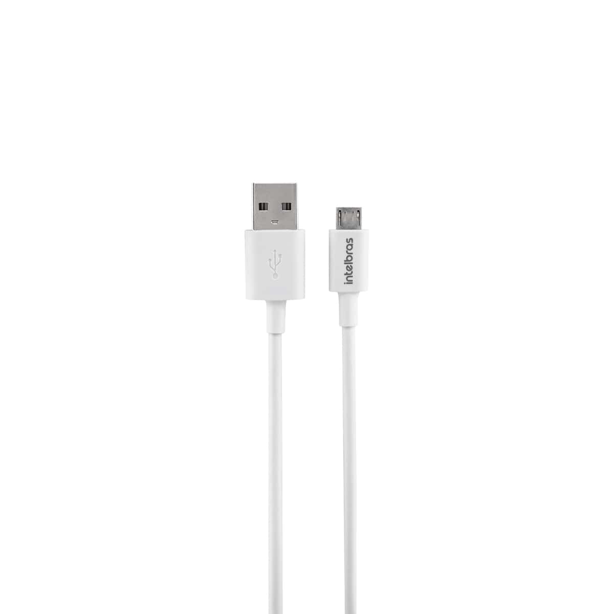Cabo USB-A para Micro USB de 1,2m em PVC Branco EUAB 12PB Intelbras