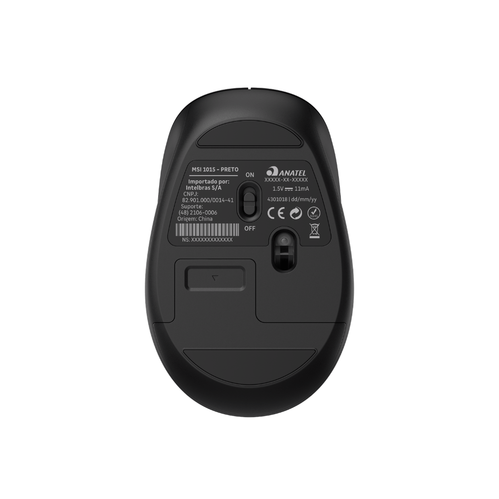 Mouse sem Fio Intelbras MSI1015 Preto