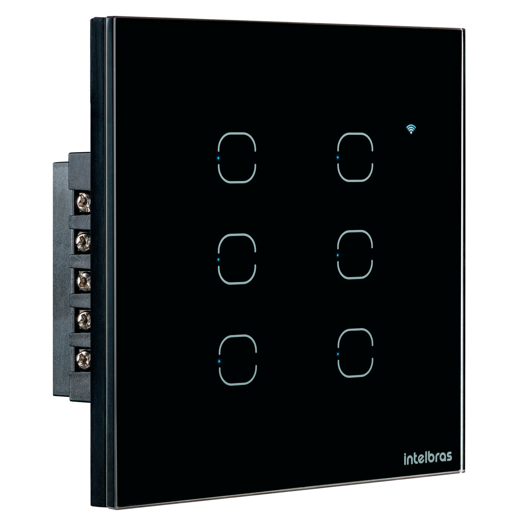Interruptor Inteligente Zigbee Touch 6 Botões EIZ 1006 Preto Intelbras