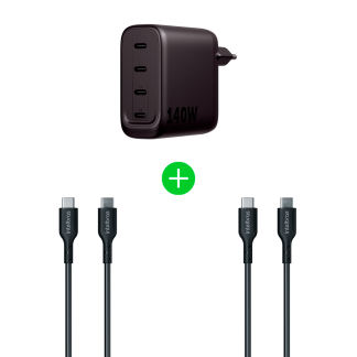 Kit Carregador Turbo EC 40 com 2 Cabos USB-C Intelbras