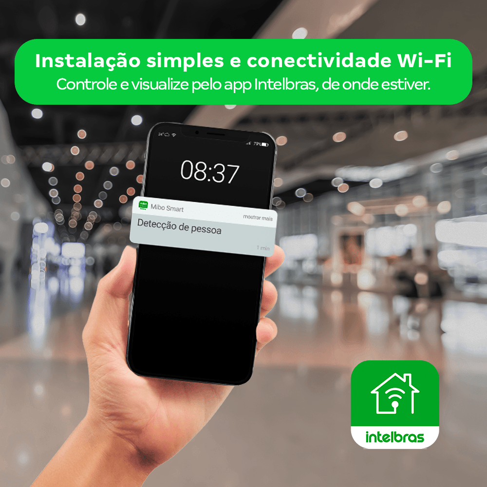 Câmera Inteligente Wi-Fi iM5 SC Full HD Branca Intelbras