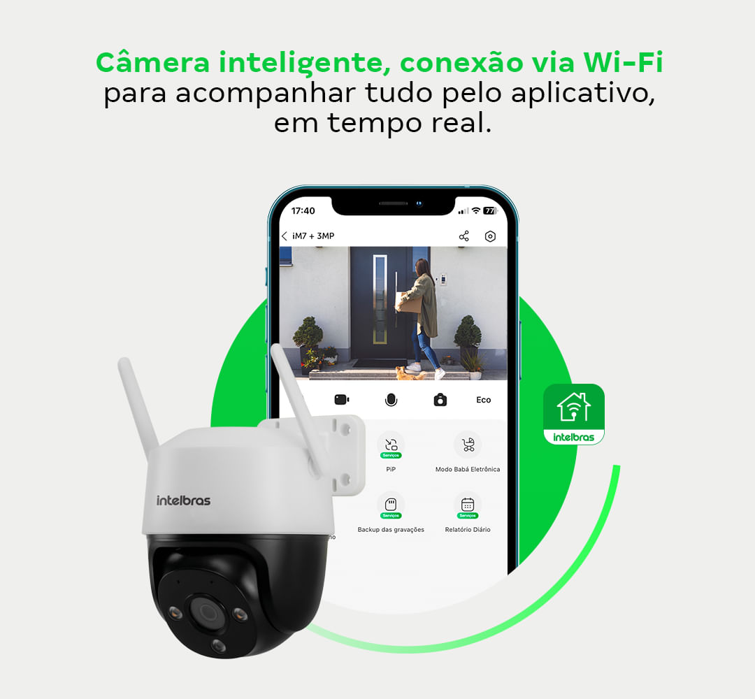 Kit Câmera Inteligente IM7+3MP Branca Intelbras - 4 unidades