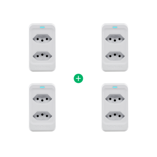 Kit dispositivo de Proteção Elétrica Intelbras EPS 302 Branco - 4 Peças