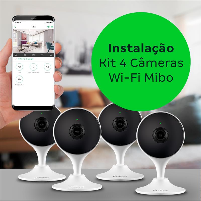 Serviço de Instalação de Kit com 4 Câmeras Wi-Fi