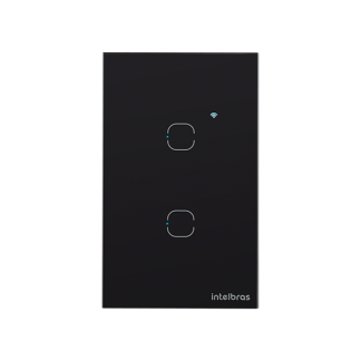Interruptor Inteligente Wi-Fi Touch Smart Zigbee 2 teclas Preto EZS 1002 Intelbras