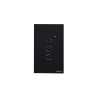Interruptor Inteligente Touch Wi-Fi 3 Teclas Preto - Intelbras EWS 1003 PT