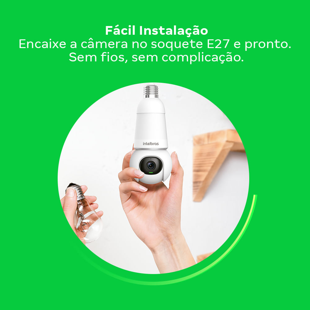 Câmera Lâmpada Interna Inteligente IM6 Full Color Intelbras