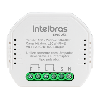 Minicontrolador Dimmer Wi-fi para 1 Interruptor EWS 251 Intelbras