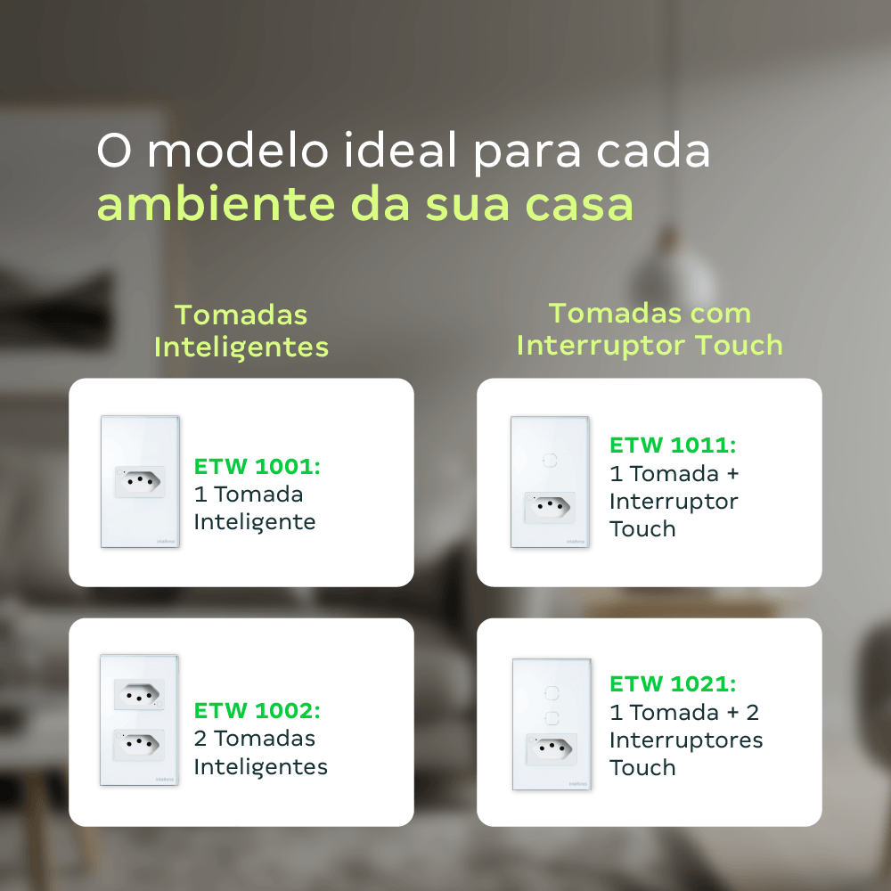 Tomada com Interruptor Inteligente Wi-Fi Branco ETW 1021 Intelbras