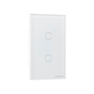 Interruptor Inteligente Wi-Fi Touch 2 teclas Branco EIW 1002 Intelbras