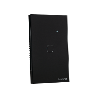 Interruptor inteligente Wi-Fi Touch Preto EIW 1001 Intelbras