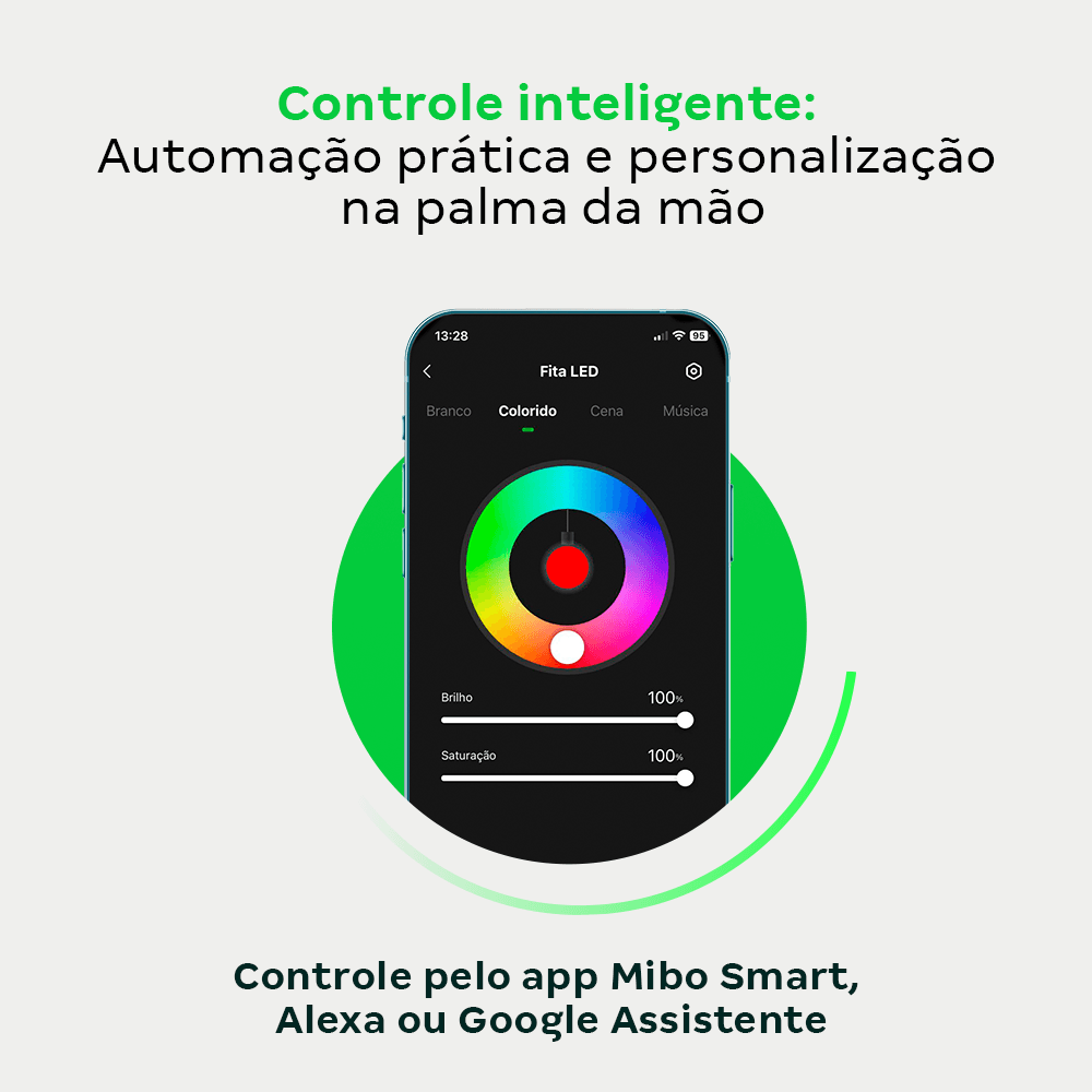 Fita Led Inteligente Wi-Fi RGB 3metros EFLS 6030 Intelbras