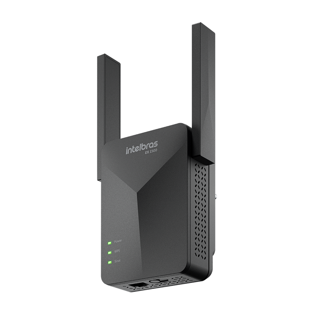Extensor Mesh Cobertura de Até 100m² Wi-Fi 6 EX 1500 Preto Intelbras