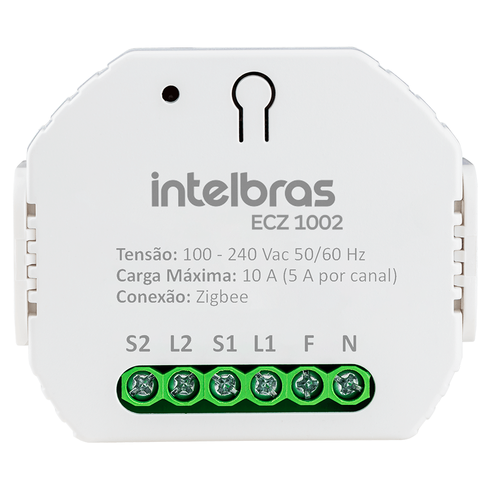 Minicontrolador Zigbee 2 Canais ECZ 1002 Intelbras