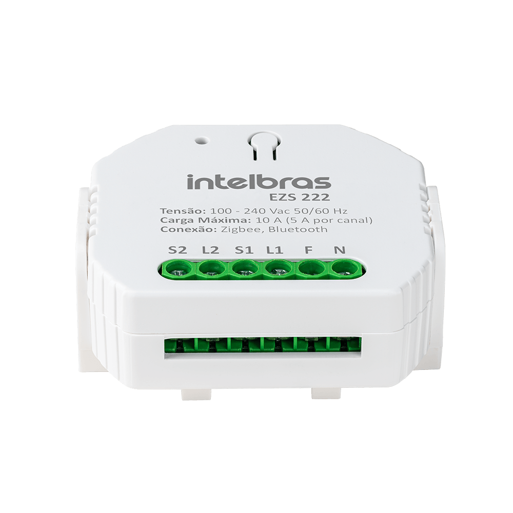 Minicontrolador Inteligente Zigbee EZS 222 Intelbras para 2 Interruptores