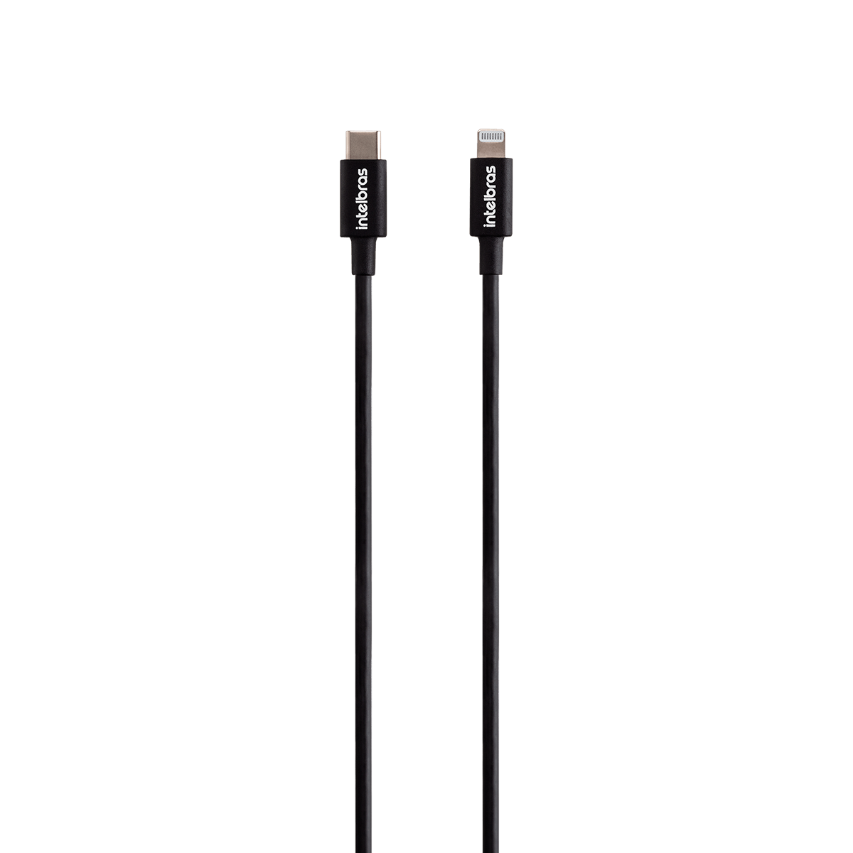 Cabo USB-C Lightning 1,2m em PVC Preto Intelbras EUCL 12PP