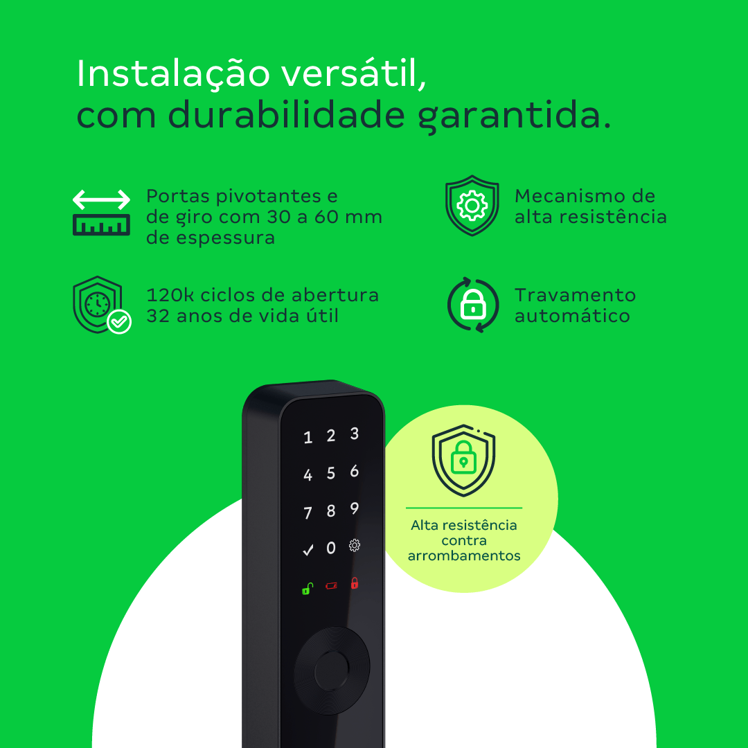 Fechadura Inteligente de Embutir sem Maçaneta MFR 7001 V Intelbras