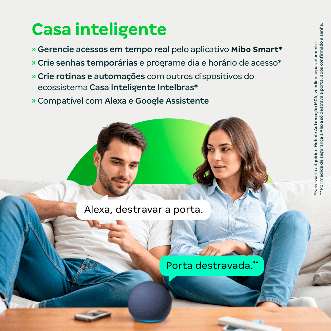 Fechadura Inteligente de Sobrepor MFR 2020 V Intelbras