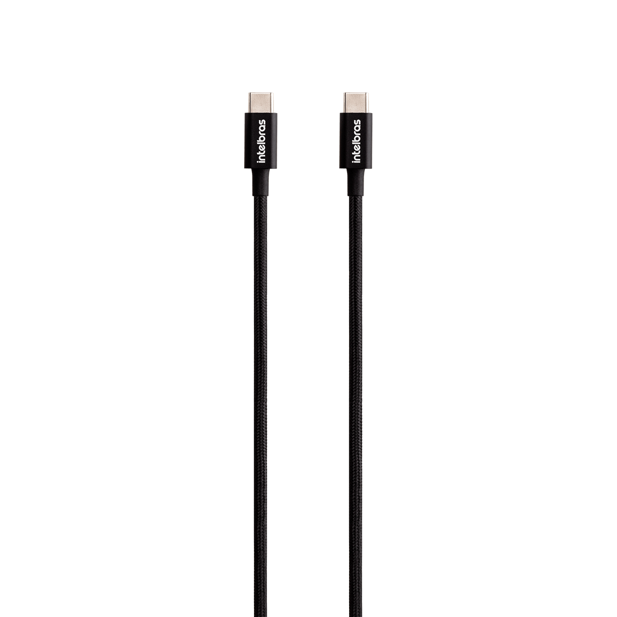 Cabo USB-C 1,5m em Nylon Intelbras EUCC 15NP Preto