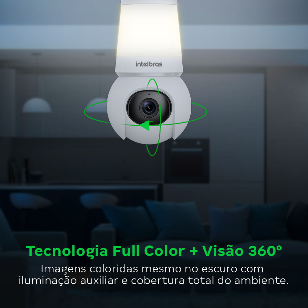 Câmera Lâmpada Interna Inteligente IM6 Full Color Intelbras