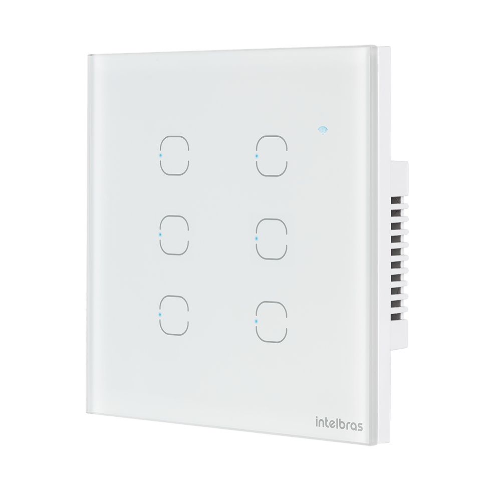Interruptor Smart Wi-Fi Touch 6 teclas EWS 1006 Branco Intelbras