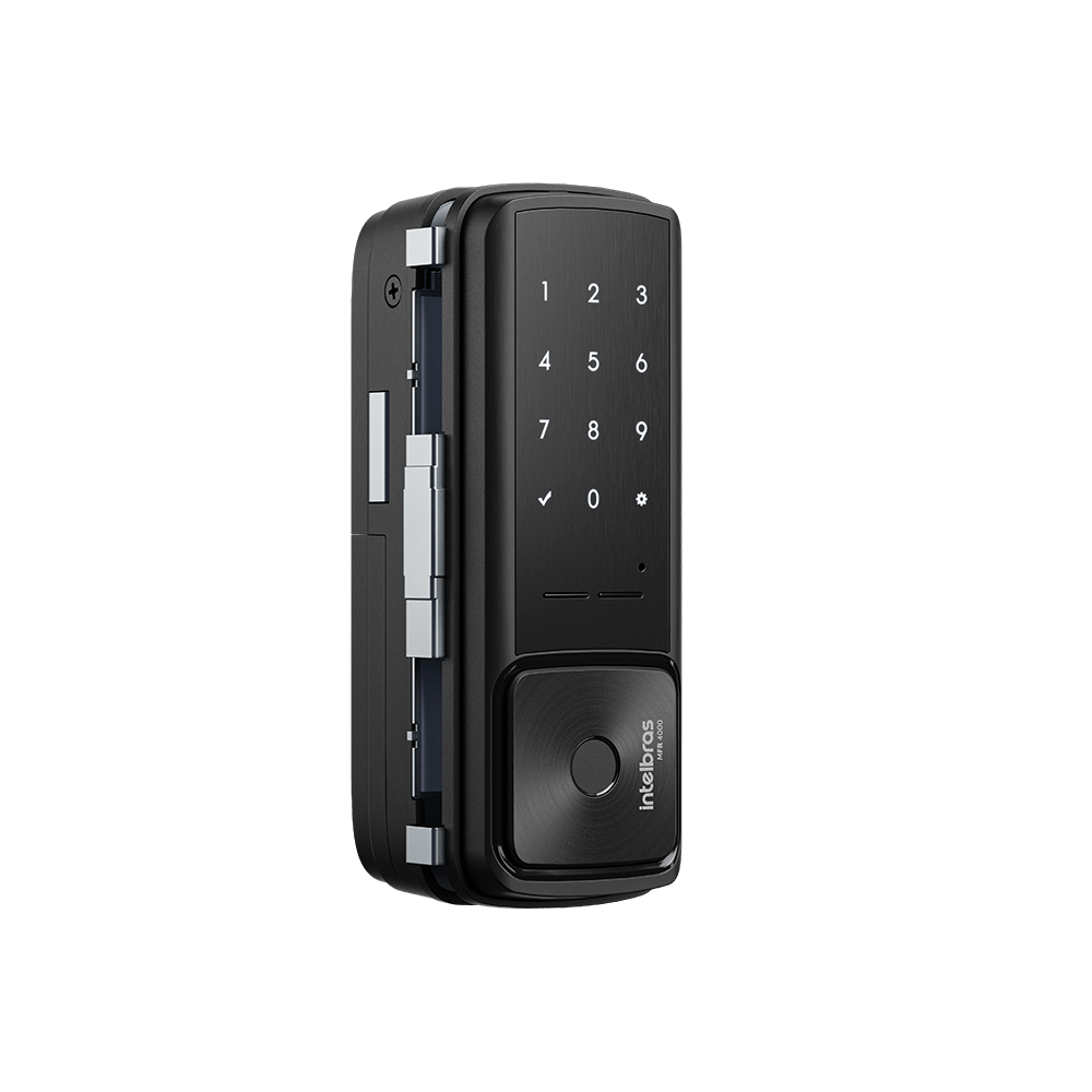 Fechadura Inteligente Para Portas de Vidro de Sobrepor MFR 4000 Intelbras