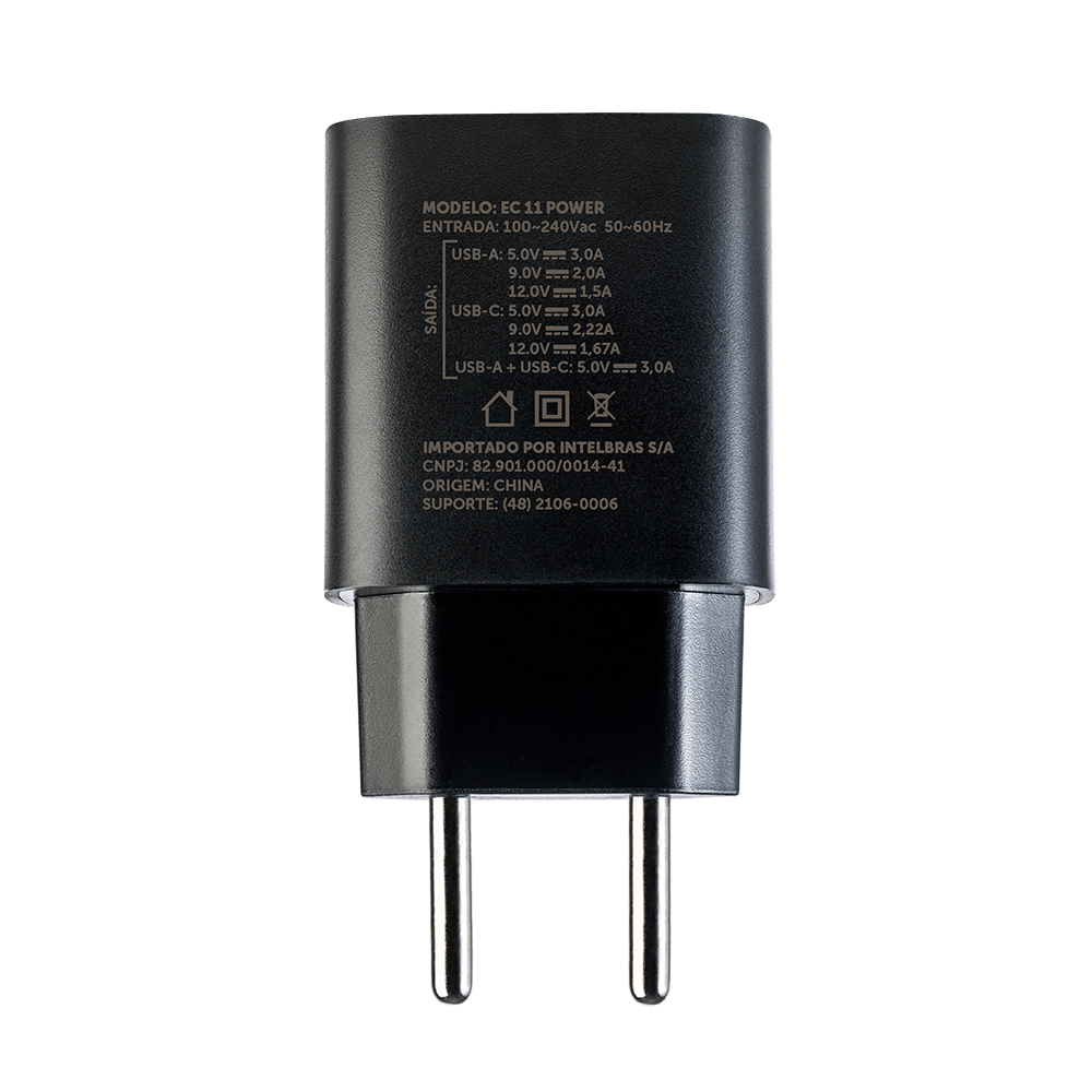 Carregador USB EC 11 Power 20W Intelbras Preto