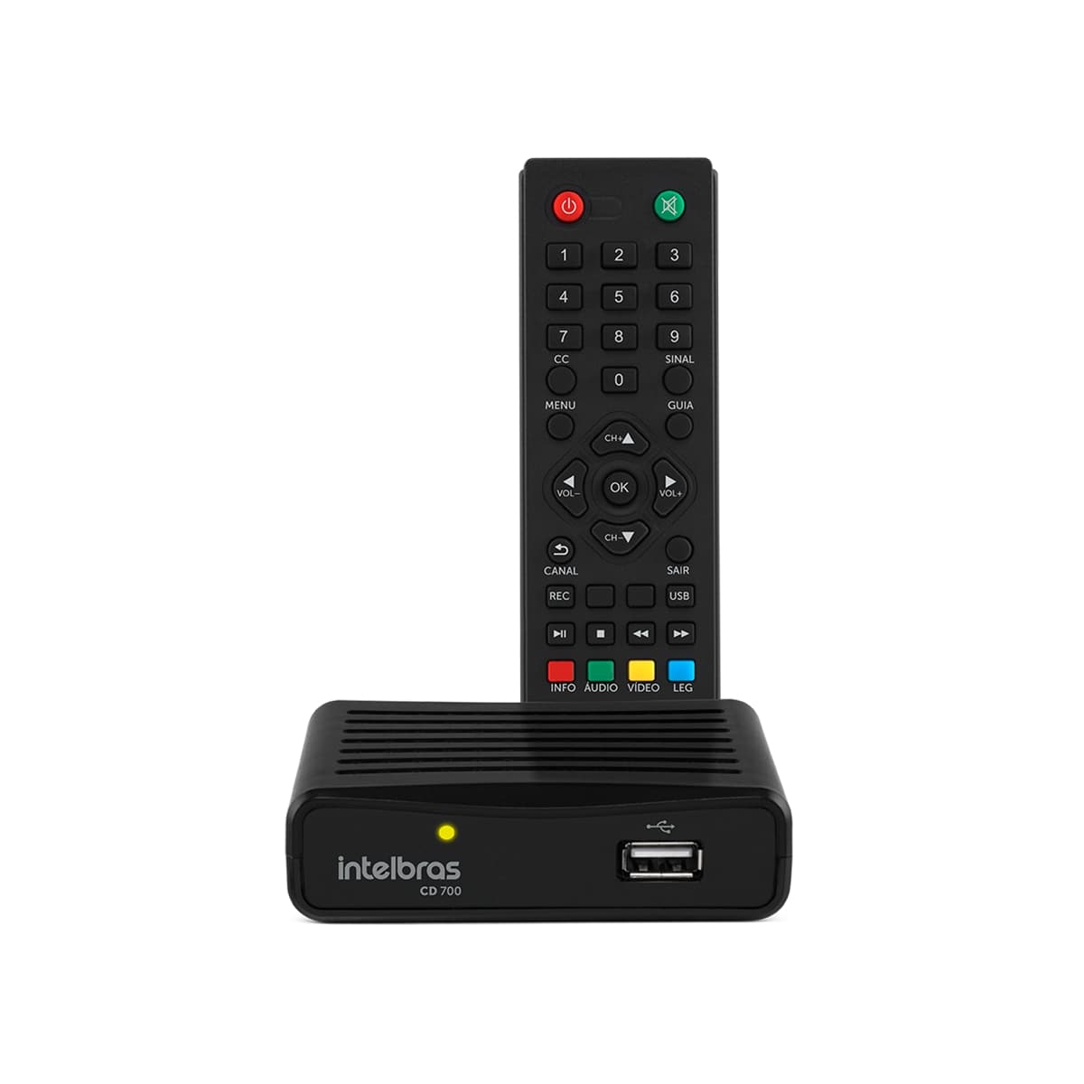 Conversor Digital de TV Intelbras com Gravador CD 700