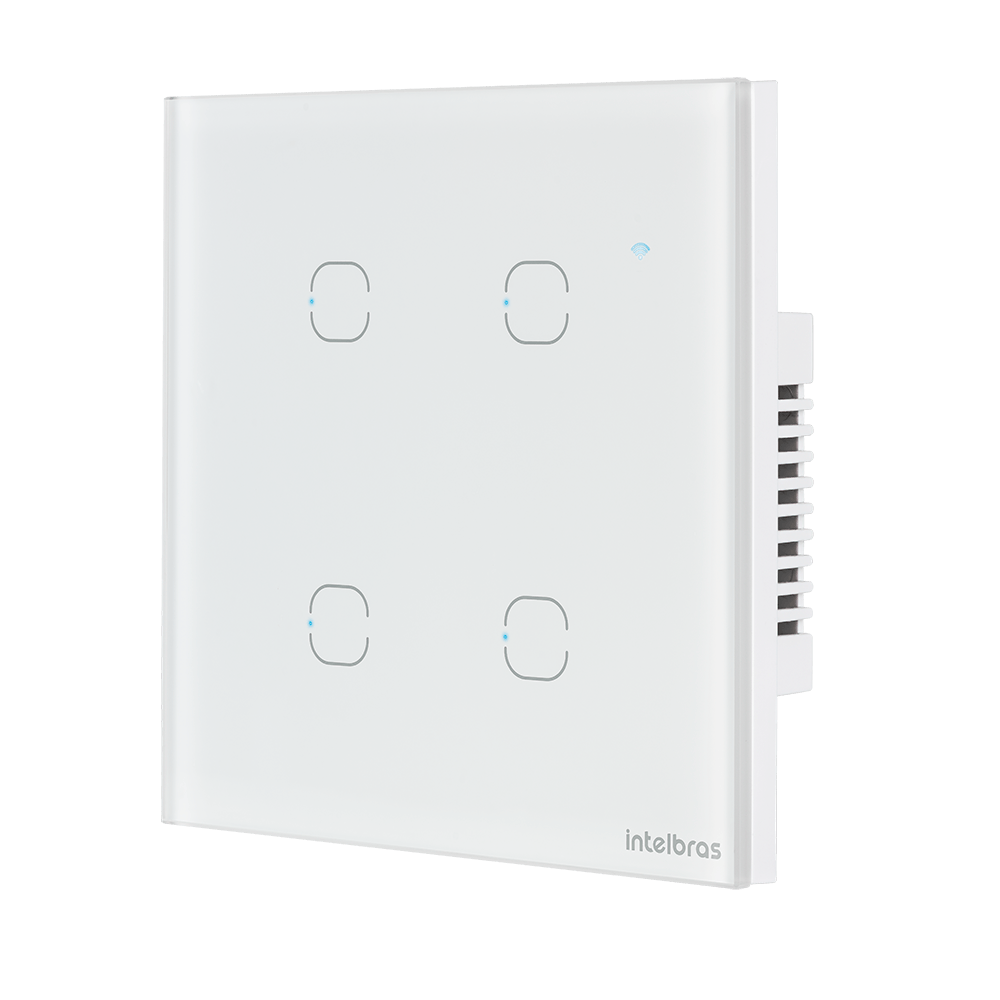 Interruptor Smart Wi-Fi Touch 4 teclas EWS 1004 Branco Intelbras