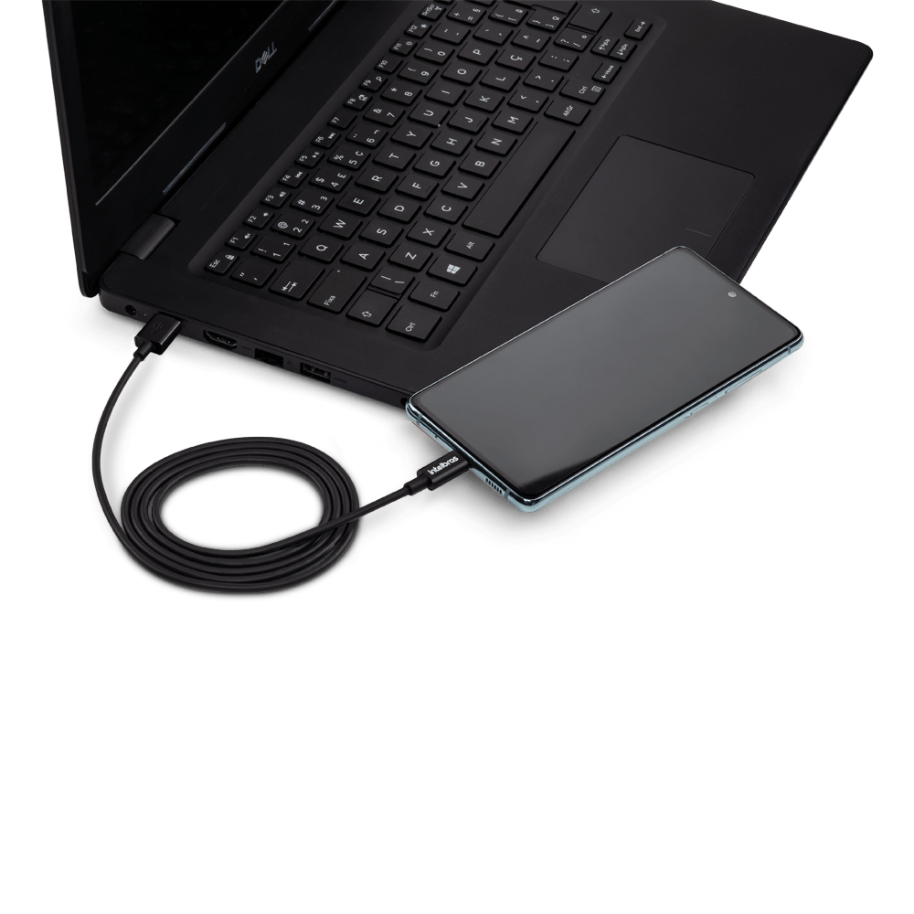 Cabo USB-C 1,2m PVC Preto Intelbras EUAC 12PP