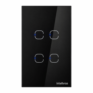 Interruptor Inteligente Touch Zigbee EIZ 1004S Preto Intelbras