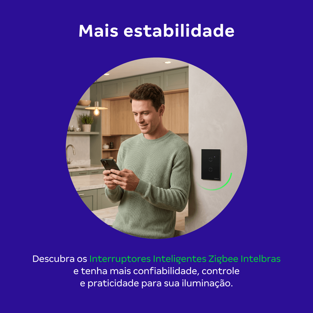 Interruptor Inteligente Zigbee Touch 3 Botões EIZ 1003 Branco Intelbras