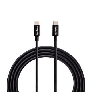 Cabo USB-C 1,2m PVC Preto Intelbras EUCC 12PP