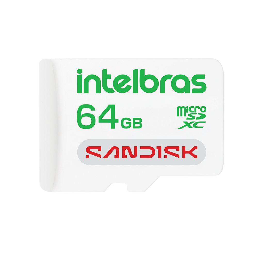Cartão de Memória Micro SD 64GB Intelbras - Sandisk