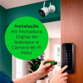 Serviço de Instalação de Kit de Fechadura Digital de Sobrepor e Câmera Wi-Fi