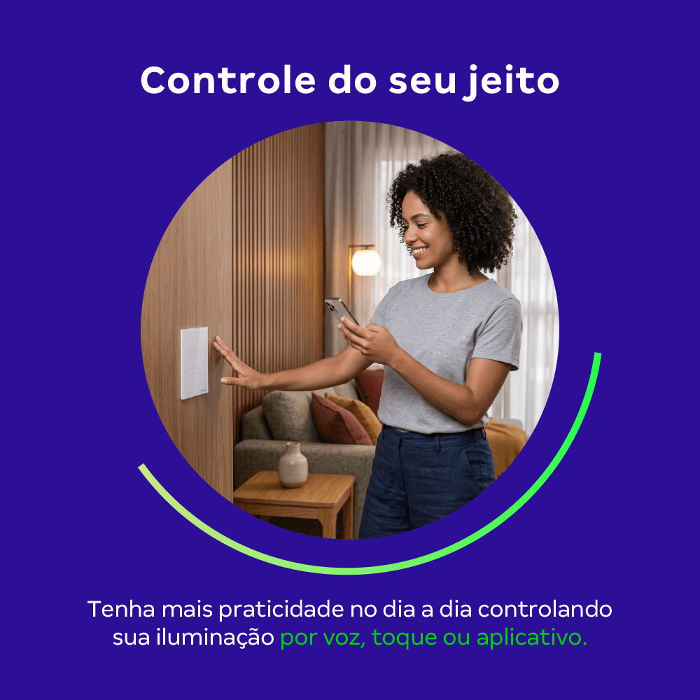 Interruptor Inteligente Touch Zigbee EIZ 1004S Branco Intelbras