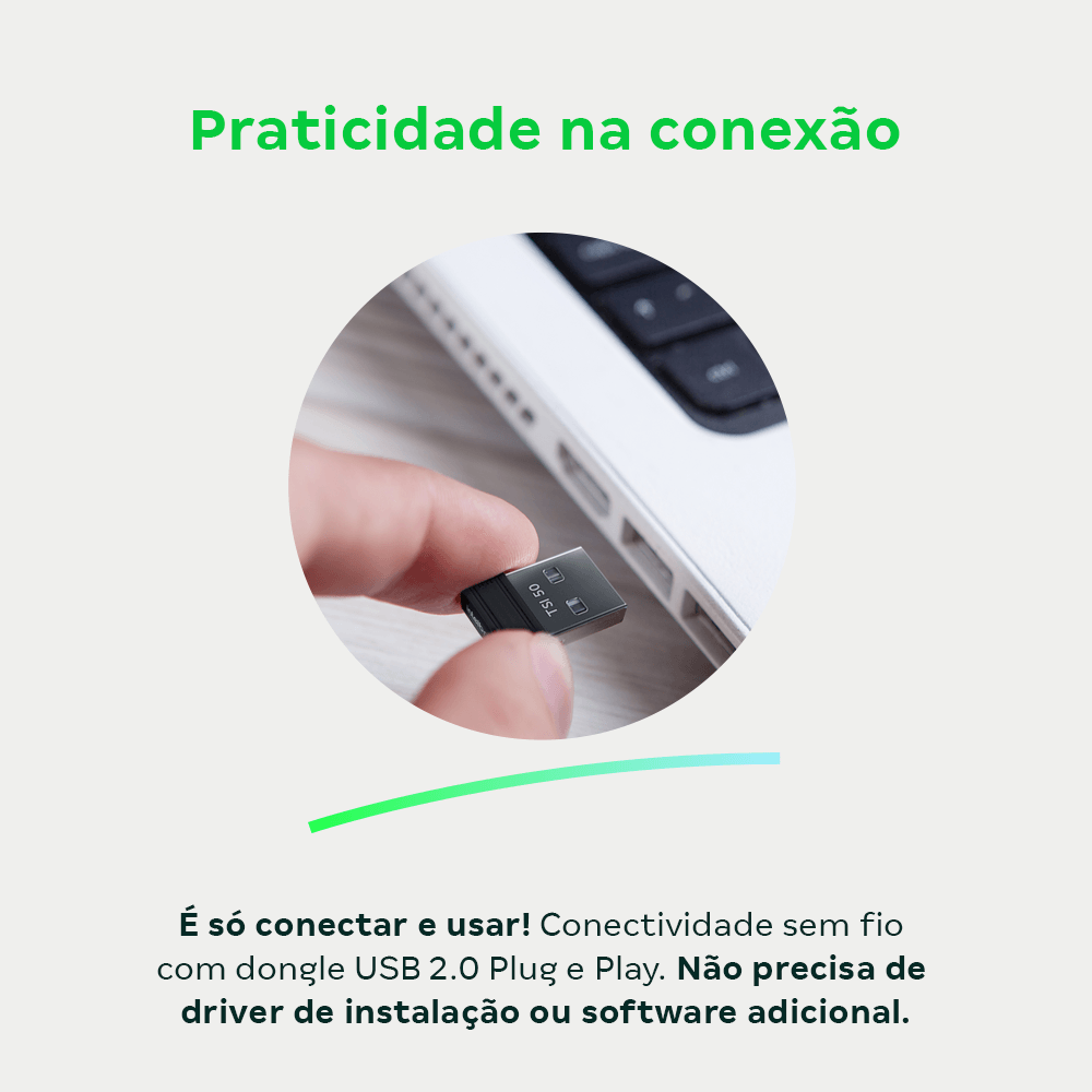 Teclado Sem Fio Intelbras TSI50 Clique Silencioso